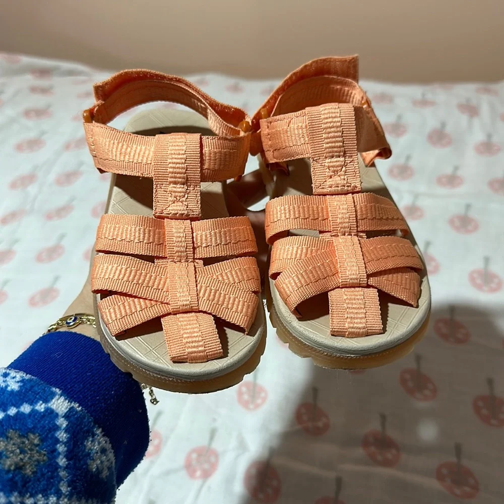 Zara Orange Kids Strappy Velcro Sandals